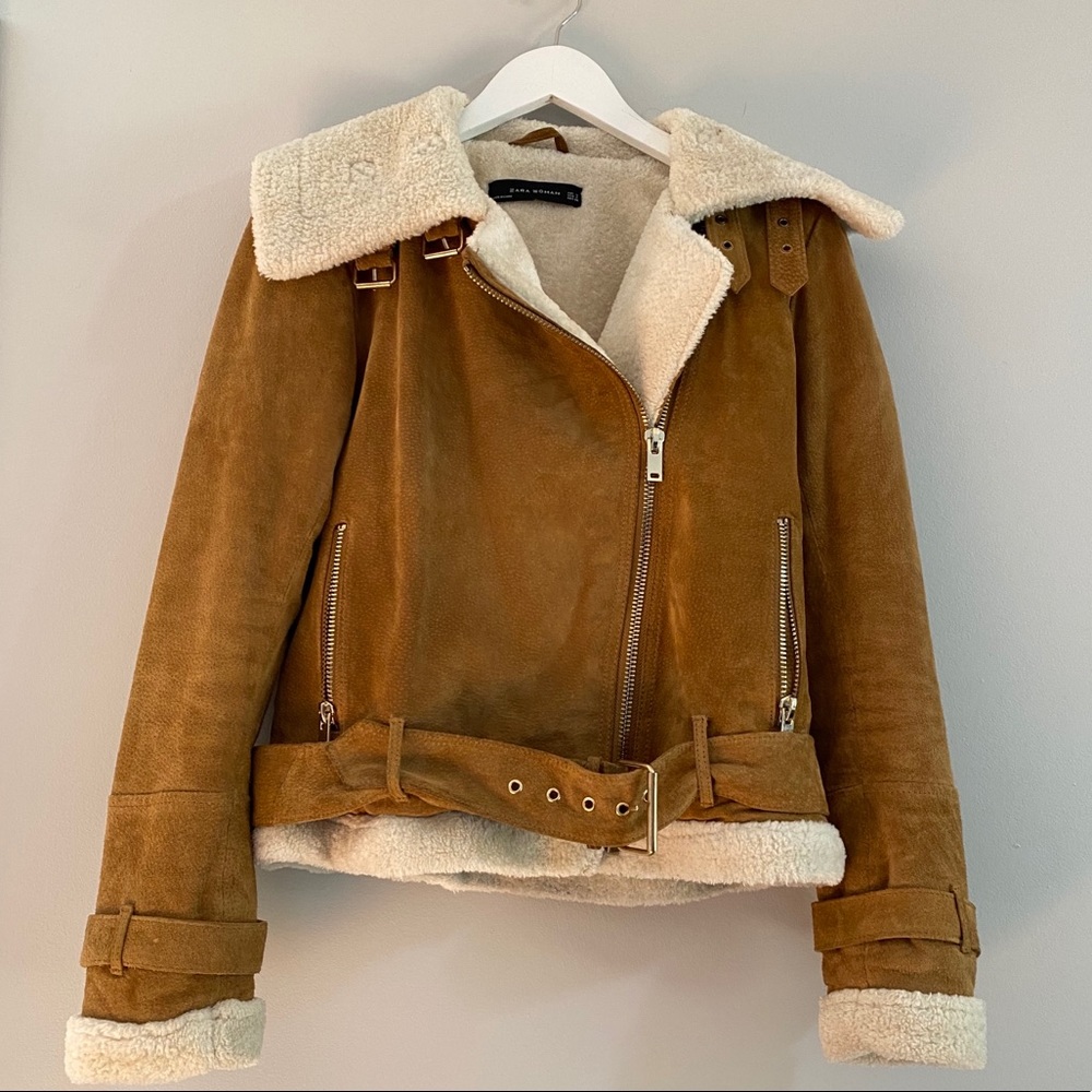 Sherpa Biker Jacket - Small